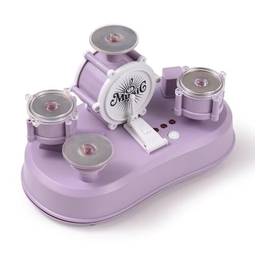 Irfora Mini Drum Set Finger Drum Touch Percussion Instrument Handicraft Desk Instrument Game Musikgeschenk Verbesserung Handlebigkeit Mehrere Modi Tragbares Mini -Finger - Set (Lila) von Irfora
