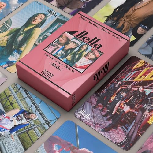 Iridsmole 55 Stück MAMAMOO Fotokarten 2022 MIC ON Album Cards Kpop MAMAMOO Card Set Geschenk für Fans von Iridsmole