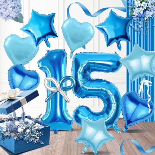 Iridsmole 15 Geburtstag Dekorationen Blau, Zahl 15 Geburtstag Ballon für Jungen, Alter 15 Luftballons mit Folienstern Herz Luftballons, 15 Blau Ballons für Mädchen Jungen Söhne Töchter Geburtstag Iridsmole 15 Geburtstag Dekorationen Blau, Zahl 15 Geburtstag Ballon für Jungen, Alter 15 Luftballons mit Folienstern Herz Luftballons, 15 Blau Ballons für Mädchen Jungen Söhne Töchter Geburtstag von Iridsmole