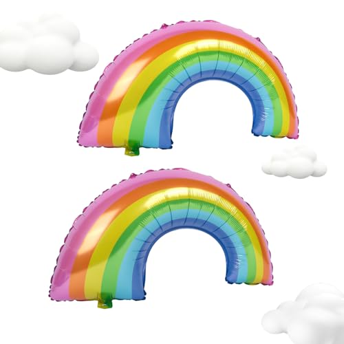Regenbogen-Ballons, 81,3 cm, Pastellfarben, 2 Stück, riesiges Regenbogen-Ballonbogen-Set, Wolkenballons für Mädchen und Jungen, farbiger Ballon für Geburtstagsparty, Babyparty, Osterdekoration Regenbogen-Ballons, 81,3 cm, Pastellfarben, 2 Stück, riesiges Regenbogen-Ballonbogen-Set, Wolkenballons für Mädchen und Jungen, farbiger Ballon für Geburtstagsparty, Babyparty, Osterdekoration von Iridsmole