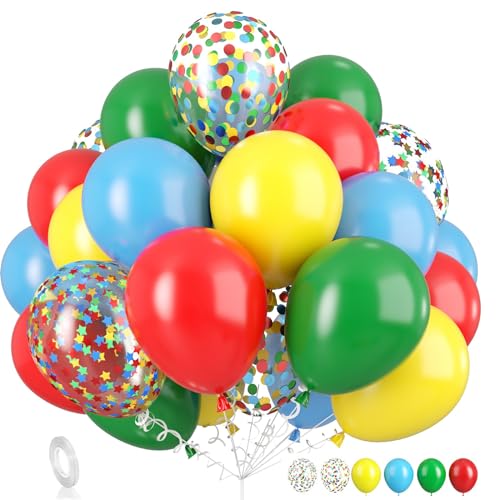 Irikdescia 30 Stück Latex-Luftballons, mit Band, Regenbogen-Stern-Pailletten, Bunte Party-Luftballons, für Geburtstag, Hochzeit, Festival, Karneval, Zirkusspiel, Party-Dekoration von Irikdescia