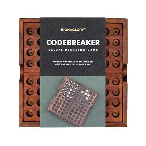 Iron & Glory Code Breaker | Holzpuzzle Brettspiel | Geschenkideen für Papa & Herren Geburtstagsgeschenke | Wohnkultur-Zubehör & Couchtisch-Dekor | Strategiespiele & Puzzle-Box | Wohnzimmer-Zubehör von Iron And Glory