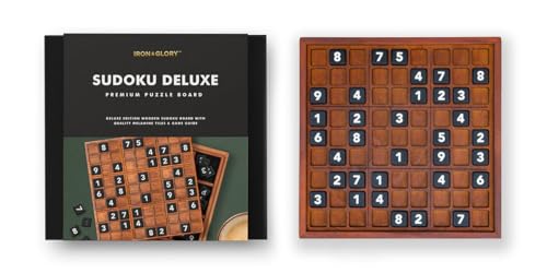 Iron & Glory Deluxe Sudoku-Puzzle-Spiel aus Holz mit 81 nummerierten Melamin-Fliesen und umfassender Anleitung, tragbares Reise-Brettspiel für Freunde und Familie, ideales Retro-Geschenk Iron & Glory Deluxe Sudoku-Puzzle-Spiel aus Holz mit 81 nummerierten Melamin-Fliesen und umfassender Anleitung, tragbares Reise-Brettspiel für Freunde und Familie, ideales Retro-Geschenk von Iron And Glory