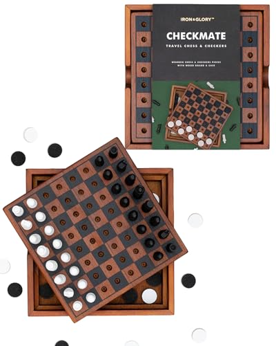 Iron & Glory Schachbrett & Dame Set | Holzpuzzles & Spiele | Brettspiele für Familiennacht | Reisespiele für Kinder & Reisegeschenke | Couchtischdekoration | Familien-Brettspiele für Spieleabend Iron & Glory Schachbrett & Dame Set | Holzpuzzles & Spiele | Brettspiele für Familiennacht | Reisespiele für Kinder & Reisegeschenke | Couchtischdekoration | Familien-Brettspiele für Spieleabend von Iron And Glory