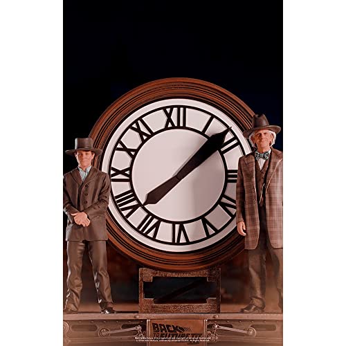 Iron Studios Marty & Doc Clock Tower Deluxe Art - Back to The Future III, Mehrfarbig, 1:10, UNBTTF44721-10 von Iron Studios
