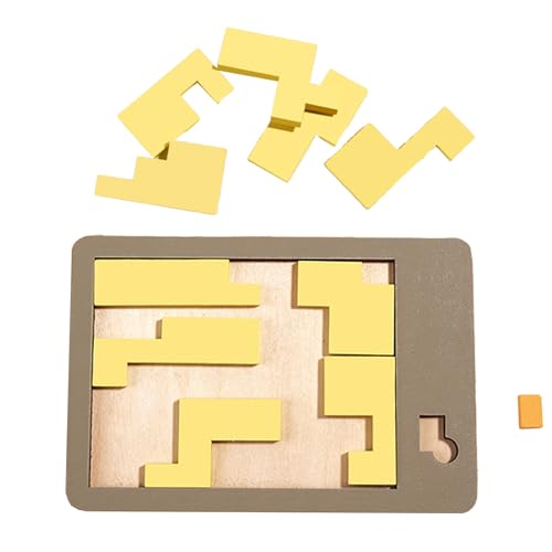 Wooden Puzzle, Difficult Challenge Puzzle, One More Pieces Building Block Toy, Five Difficulty Optional Puzzle Toy, Suitable for Children Adults to Exercise Brainpower Thinking (Level E) von Irrun