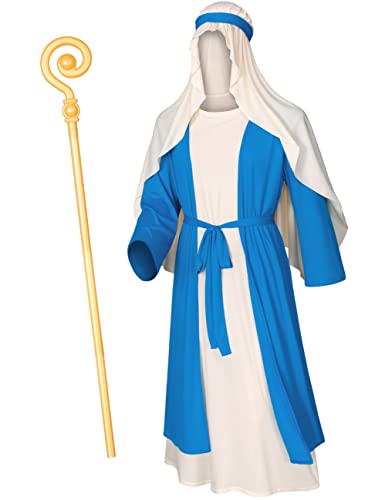 Irtysh Biblisches religiöses Jesus-Schäferhund-Mitarbeiter-Kostüm, Taillen-Seil-Set, Blau L Irtysh Biblisches religiöses Jesus-Schäferhund-Mitarbeiter-Kostüm, Taillen-Seil-Set, Blau L von Irtysh