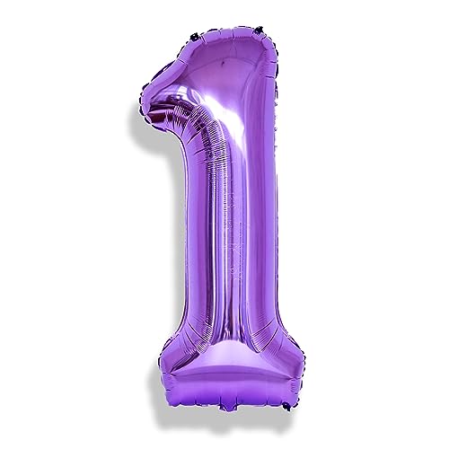 1. Geburtstag Luftballon Deko für Mädchen, 40 Zoll Lila Zahl Luftballon 1, Riesen Folienballon Zahlen 0-9 Ballon für Kinder 1. Geburtstag Party Babyparty Deko Jubiläum Dekoration, Fliegt mit Helium 1. Geburtstag Luftballon Deko für Mädchen, 40 Zoll Lila Zahl Luftballon 1, Riesen Folienballon Zahlen 0-9 Ballon für Kinder 1. Geburtstag Party Babyparty Deko Jubiläum Dekoration, Fliegt mit Helium von Isndare