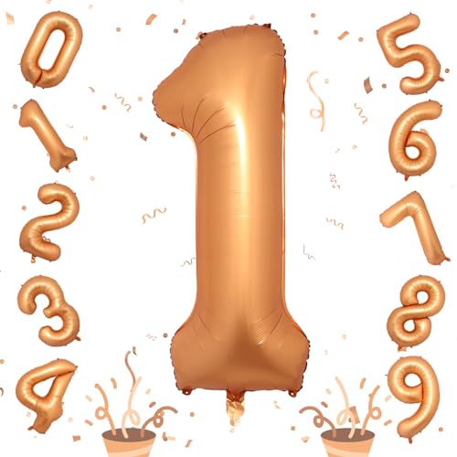 40 Zoll Orange Luftballon 1 Jahre, Große Folienballon 0-9, Zahl Luftballon für Mädchen Jungen 1. Geburtstag Party Deko Babyparty Jahrestag Abschlussfeier Neujahr Party Dekoration, Fliegt mit Helium 40 Zoll Orange Luftballon 1 Jahre, Große Folienballon 0-9, Zahl Luftballon für Mädchen Jungen 1. Geburtstag Party Deko Babyparty Jahrestag Abschlussfeier Neujahr Party Dekoration, Fliegt mit Helium von Isndare