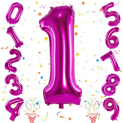 40 Zoll Perl Rosa Luftballon 1, Riesen Folienballon 0-9, Krone Pink Zahl Luftballon für Mädchen 1. Geburtstag Party Deko Babyparty Jahrestag Abschlussfeier Neujahr Party Dekoration, Fliegt mit Helium 40 Zoll Perl Rosa Luftballon 1, Riesen Folienballon 0-9, Krone Pink Zahl Luftballon für Mädchen 1. Geburtstag Party Deko Babyparty Jahrestag Abschlussfeier Neujahr Party Dekoration, Fliegt mit Helium von Isndare