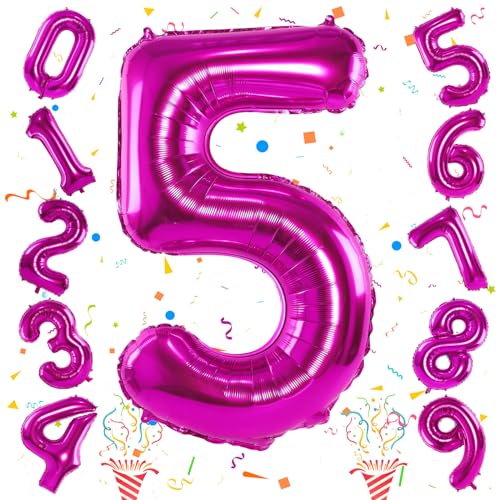 5. Geburtstag Zahlen Ballon für Mädchen, Große Pink Folienballon 0–9 Set Zahlenluftballons, 40 Zoll Helium Perl Rosa Krone Zahl 5 Luftballon für Geburtstagsdeko Frau 5 Jubiläum Party Dekoration 5. Geburtstag Zahlen Ballon für Mädchen, Große Pink Folienballon 0–9 Set Zahlenluftballons, 40 Zoll Helium Perl Rosa Krone Zahl 5 Luftballon für Geburtstagsdeko Frau 5 Jubiläum Party Dekoration von Isndare
