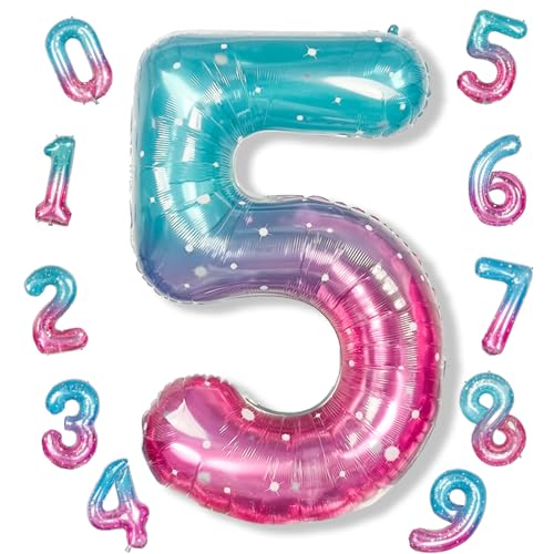 5. Geburtstag Zahlen Ballon für Mädchen von Isndare