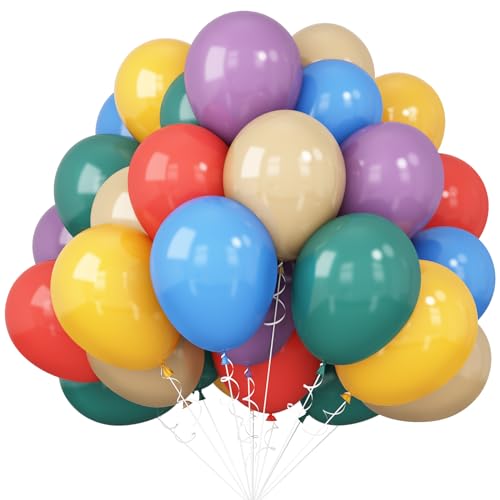 Buntes Regenbogen Luftballons Set 60Stück 12Zoll Assortierte Farbe Ballons Blush Blau Nackt Hellviolett Orange Gelb Latex Ballon Helium Gemischte Farbige Luftballon Boho Geburtstag Party Dekoration von Isndare