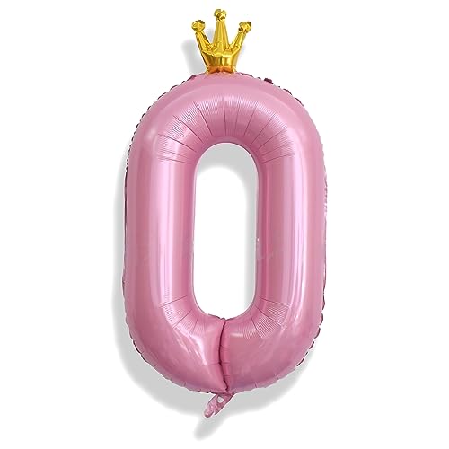Luftballon 0 Zahl Deko für Mädchen, 40 Zoll Krone Pastell Rosa Folienballon 0-9, Riesen Fliegt Mit Helium Zahlen Ballon für Kinder Geburtstag Party Babyparty Jahrestag Abschlussfeier Party Dekoration Luftballon 0 Zahl Deko für Mädchen, 40 Zoll Krone Pastell Rosa Folienballon 0-9, Riesen Fliegt Mit Helium Zahlen Ballon für Kinder Geburtstag Party Babyparty Jahrestag Abschlussfeier Party Dekoration von Isndare
