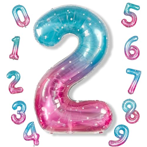 Luftballon 2. Geburtstag, Meerjungfrau Bunt Folienballon Zahl 2, 40 Zoll XXL Blau Rosa Zahlen 2 Ballon Geburtstagsdeko für Mädchen, Bunt Helium Zahlenballon Zahl zum 2. Geburtstagsdeko Jubiläum Deko Luftballon 2. Geburtstag, Meerjungfrau Bunt Folienballon Zahl 2, 40 Zoll XXL Blau Rosa Zahlen 2 Ballon Geburtstagsdeko für Mädchen, Bunt Helium Zahlenballon Zahl zum 2. Geburtstagsdeko Jubiläum Deko von Isndare