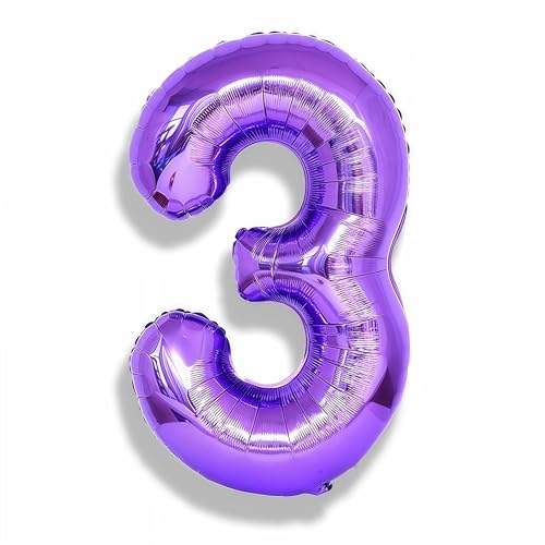 Luftballon 3. Geburtstag für Mädchen, Große Lila Folienballon 0–9 Geburtstagsdeko, 40'' Zahlen 3 Ballon für Kinder Geburtstag Party Deko Frau 3 Hochzeiten Jubiläum Party Dekoration, Fliegt mit Helium Luftballon 3. Geburtstag für Mädchen, Große Lila Folienballon 0–9 Geburtstagsdeko, 40'' Zahlen 3 Ballon für Kinder Geburtstag Party Deko Frau 3 Hochzeiten Jubiläum Party Dekoration, Fliegt mit Helium von Isndare