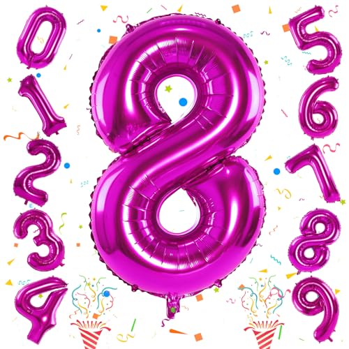 Riesen Rosa 8 Luftballon Deko für Mädchen, 40 Zoll Krone Pink Zahlenluftballons, Folienballon 0–9 Set Ballon für Kinder 8. Geburtstag Party Deko Frauen 80 Jubiläum Party Dekoration, Fliegt mit Helium Riesen Rosa 8 Luftballon Deko für Mädchen, 40 Zoll Krone Pink Zahlenluftballons, Folienballon 0–9 Set Ballon für Kinder 8. Geburtstag Party Deko Frauen 80 Jubiläum Party Dekoration, Fliegt mit Helium von Isndare