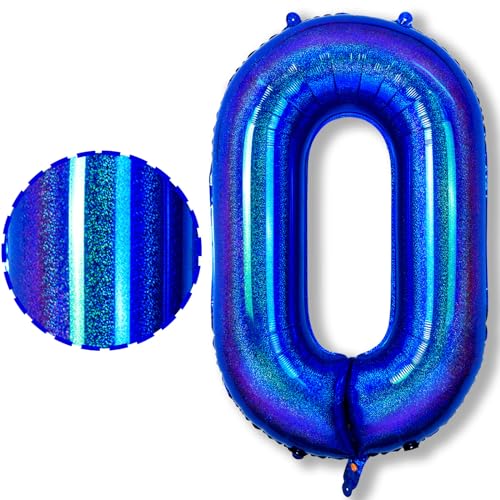 Zahl Luftballon 0 Navy Blau für Junge, Große Marineblau Helium Zahl 0 Ballon, 40 Zoll Folienballon Dunkelblau Zahlen 0 Luftballon für Kinder Geburtstag Party Babyparty Mann Jubiläum Party Dekoration von Isndare