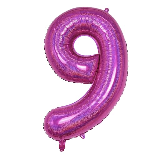 Zahlen Luftballon 9. Geburtstag für Mädchen, Laser Rosa Große Helium Zahl 9 Ballons Geburtstagdeko, 40 Zoll Hot Pink 9 Folienballon für Kinder 9 Jarhe Geburtstag Party Deko Jubiläum Party Dekoration Zahlen Luftballon 9. Geburtstag für Mädchen, Laser Rosa Große Helium Zahl 9 Ballons Geburtstagdeko, 40 Zoll Hot Pink 9 Folienballon für Kinder 9 Jarhe Geburtstag Party Deko Jubiläum Party Dekoration von Isndare