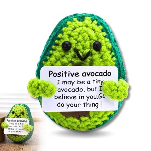 Pocket Hug Avocado, Positive Avocado Puppe, Kreative Strickwolle Puppe, Glücksbringer Prüfung Geschenk mit Positiver Energiekarte Pocket Hug Avocado, Positive Avocado Puppe, Kreative Strickwolle Puppe, Glücksbringer Prüfung Geschenk mit Positiver Energiekarte von Issimober