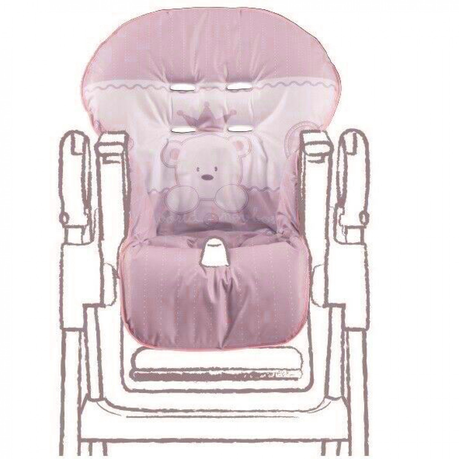 Italbaby PVC Baby Re Pink Hochstuhlbezug von Italbaby