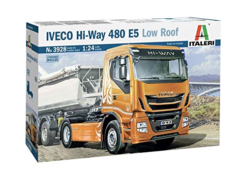 Italeri 3928S 1:24 IVECO Hi-Way 480 E5 (Low Roof), Modellbau, Bausatz, Standmodellbau, Basteln, Hobby, Kleben, Plastikbausatz, detailgetreu von Italeri