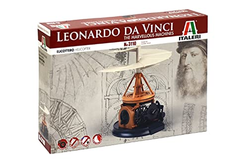 Italeri 3110 Leonardo, Vinci 3110 L.Davinci Helikopter Figur Bausatz, Small von Italeri