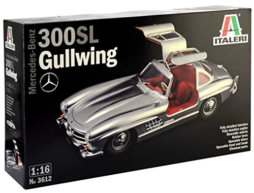 ITALERI 3612S - 1:16 Mercedes-Benz 300 SL Gullwing , Modellbau, Bausatz, Standmodellbau, Basteln, Hobby, Kleben, Plastikbausatz, detailgetreu von Italeri