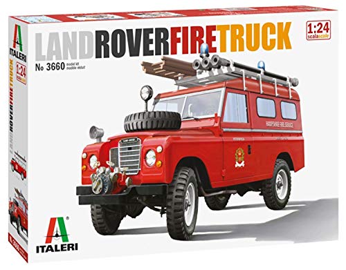 ITALERI 3660S - 1:24 Land Rover Fire Truck , Modellbau, Bausatz, Standmodellbau, Basteln, Hobby, Kleben, Plastikbausatz, detailgetreu von Italeri
