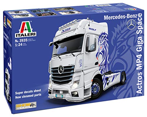 ITALERI 3935S - 1:24 M-B Actros MP4 Show GigaSpace , Modellbau, Bausatz, Standmodellbau, Basteln, Hobby, Kleben, Plastikbausatz, detailgetreu von Italeri