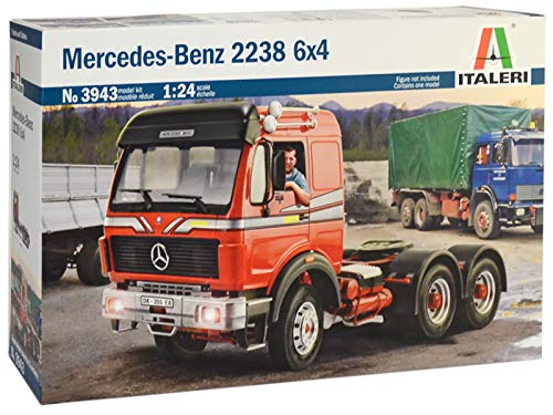 ITALERI 3943S - 1:24 Mercedes-Benz 2238 6x4 , Modellbau, Bausatz, Standmodellbau, Basteln, Hobby, Kleben, Plastikbausatz, detailgetreu von Italeri