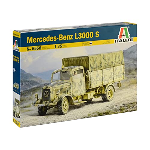 ITALERI 6558S - 1:35 Mercedes Benz L3000 , Modellbau, Bausatz, Standmodellbau, Basteln, Hobby, Kleben, Plastikbausatz, detailgetreu von Italeri