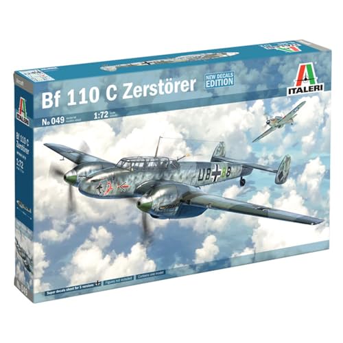 Italeri 0049 1:72 Dt. BF-110 C-3/C-4 Zerstörer - Modellbau, Bausatz, Standmodellbau, Basteln, Hobby, Kleben, Plastikbausatz, detailgetreu Italeri 0049 1:72 Dt. BF-110 C-3/C-4 Zerstörer - Modellbau, Bausatz, Standmodellbau, Basteln, Hobby, Kleben, Plastikbausatz, detailgetreu von Italeri