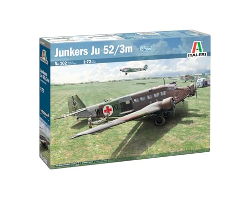 Italeri 0102 1:72 Ju-52/3m - Modellbau, Bausatz, Standmodellbau, Basteln, Hobby, Kleben, Plastikbausatz, detailgetreu, Militär Bausatz, Militär, Mehrfarbig Italeri 0102 1:72 Ju-52/3m - Modellbau, Bausatz, Standmodellbau, Basteln, Hobby, Kleben, Plastikbausatz, detailgetreu, Militär Bausatz, Militär, Mehrfarbig von Italeri