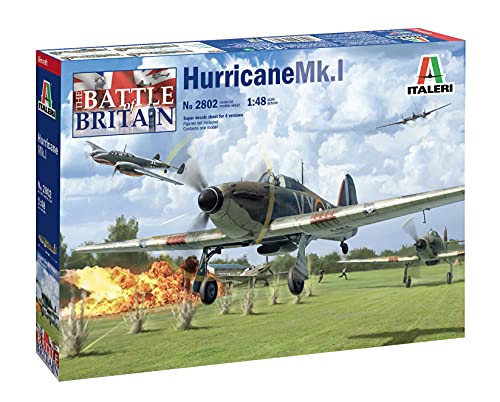 Italeri 1:48 Hurricane Mk.I, originalgetreue Nachbildung, Modellbau, Basteln, Hobby, Kleben, Plastikbausatz, Zusammenbauen von Italeri