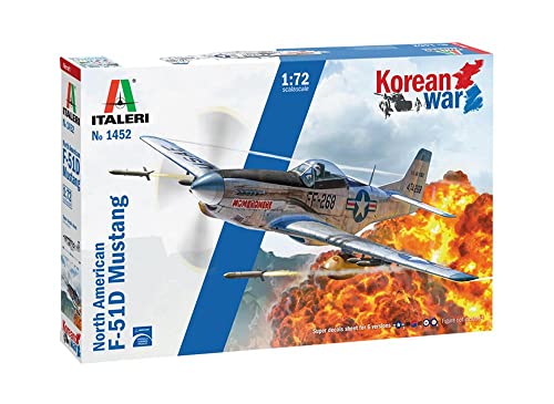 Italeri 1452S - 1:72 F-51D Korean War, Modellbau, Bausatz, Standmodellbau, Basteln, Hobby, Kleben, Plastikbausatz, detailgetreu, Mehrfarbig von Italeri