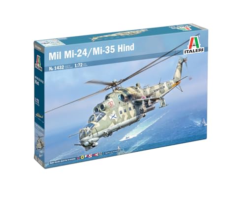 Italeri 1432 1:72 Mil MI-24P / Mil MI-35P - Modellbau, Bausatz, Standmodellbau, Basteln, Hobby, Kleben, Plastikbausatz, 1:72, Flugzeug Bausatz von Italeri
