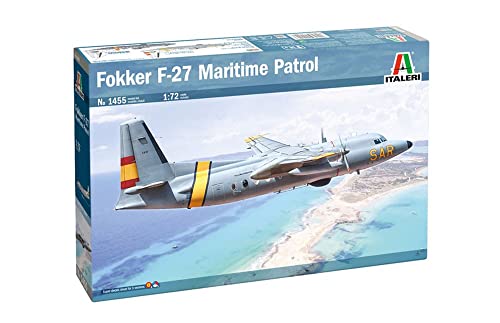ITALERI -1455 Fokker F-27 Maritime Patrol, Maßstab 1:72, Model Kit, Modell aus Kunststoff zum Zusammenbauen, Modellbau, IT1455 von Italeri