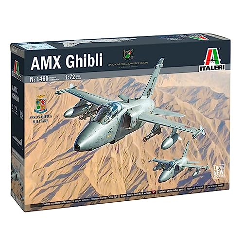 Italeri 1460 1:72 AMX Ghibli - Modellbau, Bausatz, Standmodellbau, Basteln, Hobby, Kleben, Plastikbausatz, detailgetreu, Mehrfarbig Italeri 1460 1:72 AMX Ghibli - Modellbau, Bausatz, Standmodellbau, Basteln, Hobby, Kleben, Plastikbausatz, detailgetreu, Mehrfarbig von Italeri