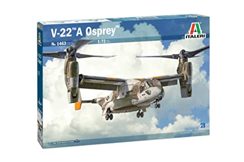 Italeri 1463 1:72 V-22 Osprey Tilt Rotor - Bausatz, Standmodellbau, Basteln, Hobby, Kleben, Plastikbausatz, detailgetreu, Mehrfarbig von Italeri