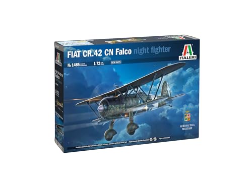 Italeri 1485 1:72 FIAT CR.42 CN Falco Night Fighter - originalgetreue Nachbildung, Modellbau, Plastik Bausatz, Basteln, Hobby, Kleben, Modellbausatz, Zusammenbauen, unlackiert Italeri 1485 1:72 FIAT CR.42 CN Falco Night Fighter - originalgetreue Nachbildung, Modellbau, Plastik Bausatz, Basteln, Hobby, Kleben, Modellbausatz, Zusammenbauen, unlackiert von Italeri