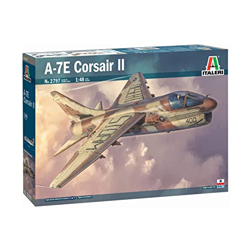 Italeri 2797S 1:48 A-7E Corsair II, originalgetreue Nachbildung, Modellbau, Basteln, Hobby, Kleben, Plastikbausatz, Zusammenbauen, Marineblau, Small, Navy Blue Italeri 2797S 1:48 A-7E Corsair II, originalgetreue Nachbildung, Modellbau, Basteln, Hobby, Kleben, Plastikbausatz, Zusammenbauen, Marineblau, Small, Navy Blue von Italeri