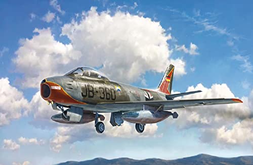 Italeri 2799S 1:48 F-86E Sabre, originalgetreue Nachbildung, Modellbau, Basteln, Hobby, Kleben, Plastikbausatz, Zusammenbauen von Italeri