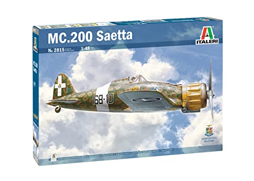 Italeri Mario 2815 1:48 Macchi MC 200 Serie VII-Modellbau, Bausatz, Standmodellbau, Basteln, Hobby, Kleben, Plastikbausatz, detailgetreu, Mehrfarbig von Italeri