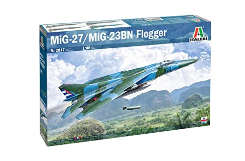 Italeri 2817 1:48 MIG-27 Flogger - Modellbau, Bausatz, Standmodellbau, Basteln, Hobby, Kleben, Plastikbausatz, detailgetreu Italeri 2817 1:48 MIG-27 Flogger - Modellbau, Bausatz, Standmodellbau, Basteln, Hobby, Kleben, Plastikbausatz, detailgetreu von Italeri