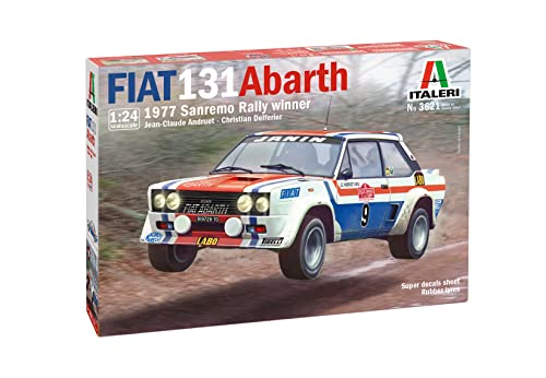 Italeri 3621 1:24 FIAT 131 Abarth'77 Sanremo RallyWin - Modellbau, Bausatz, Standmodellbau, Basteln, Hobby, Kleben, Plastikbausatz, detailgetreu, Mehrfarbig Italeri 3621 1:24 FIAT 131 Abarth'77 Sanremo RallyWin - Modellbau, Bausatz, Standmodellbau, Basteln, Hobby, Kleben, Plastikbausatz, detailgetreu, Mehrfarbig von Italeri