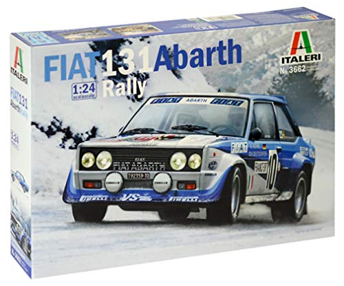 ITALERI 3662S - 1:24 Fiat 131 Abarth Rally , Modellbau, Bausatz, Standmodellbau, Basteln, Hobby, Kleben, Plastikbausatz, detailgetreu, Unlackiert von Italeri