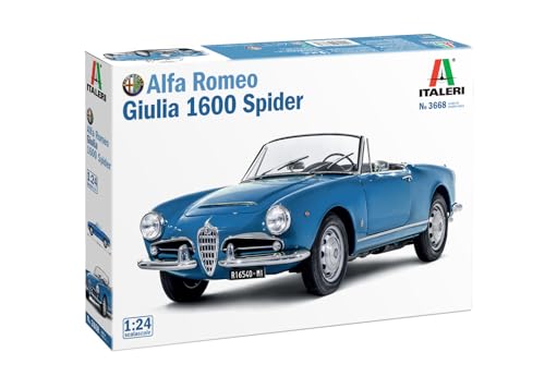 Italeri 3668 1:24 Alfa Romeo Guilia 1600 Spider - Modellbau, Bausatz, Standmodellbau, Basteln, Hobby, Kleben, Plastikbausatz, Auto Bausatz, Auto Modell 1:24, Geformte Farbe Italeri 3668 1:24 Alfa Romeo Guilia 1600 Spider - Modellbau, Bausatz, Standmodellbau, Basteln, Hobby, Kleben, Plastikbausatz, Auto Bausatz, Auto Modell 1:24, Geformte Farbe von Italeri