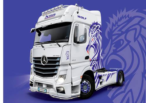 Italeri 3935 MB Actros MP4 Show GigaSpace Truckmodell Bausatz 1:24 von Italeri