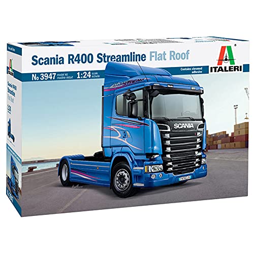 Italeri 3947 - 1:24 Scania R400 Streamline (Flat Roof), Modellbau, Bausatz, Standmodellbau, Basteln, Hobby, Kleben, Plastikbausatz von Italeri